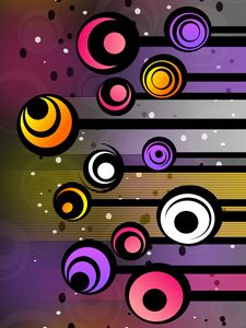 Preview wallpaper circles, patterns, colorful, lines