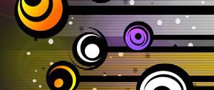 Preview wallpaper circles, patterns, colorful, lines
