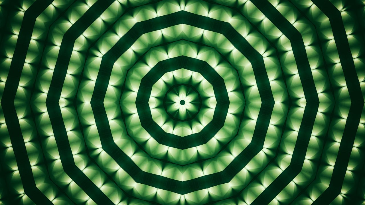 Wallpaper circles, patterns, green, rotation