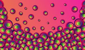 Preview wallpaper circles, patterns, pink, green