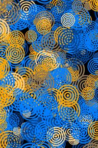 Preview wallpaper circles, patterns, texture, yellow, blue