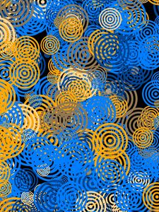 Preview wallpaper circles, patterns, texture, yellow, blue