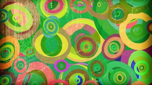 Preview wallpaper circles, pencil, multicolored, bright