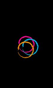 Preview wallpaper circles, pink, blue, orange