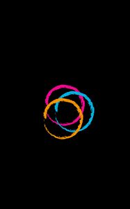 Preview wallpaper circles, pink, blue, orange