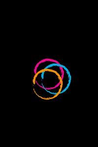 Preview wallpaper circles, pink, blue, orange