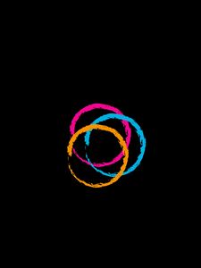 Preview wallpaper circles, pink, blue, orange