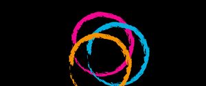Preview wallpaper circles, pink, blue, orange