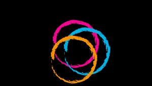 Preview wallpaper circles, pink, blue, orange