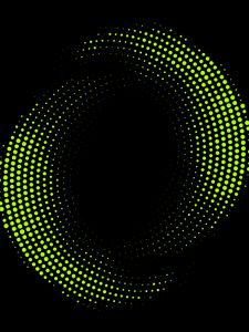 Preview wallpaper circles, points, abstraction, green, black