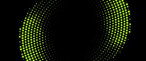 Preview wallpaper circles, points, abstraction, green, black