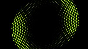 Preview wallpaper circles, points, abstraction, green, black