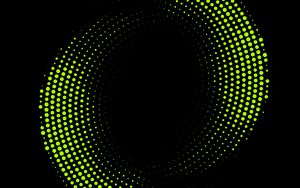 Preview wallpaper circles, points, abstraction, green, black