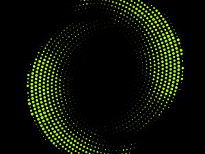 Preview wallpaper circles, points, abstraction, green, black