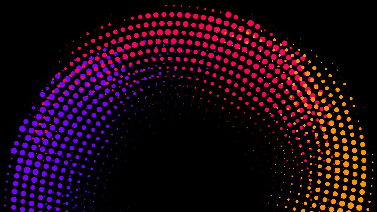 Wallpaper circles, points, colorful, abstraction