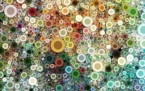 Preview wallpaper circles, rings, background, abstraction, colorful