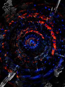 Preview wallpaper circles, rotation, red, blue, twisted, spiral