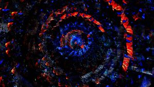 Preview wallpaper circles, rotation, red, blue, twisted, spiral