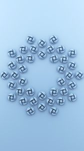 Preview wallpaper circles, shapes, abstraction, blue