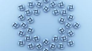 Preview wallpaper circles, shapes, abstraction, blue