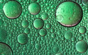 Preview wallpaper circles, shapes, bubble, drops, green