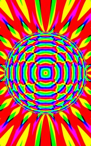 Preview wallpaper circles, shapes, rays, abstraction, bright