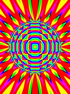 Preview wallpaper circles, shapes, rays, abstraction, bright