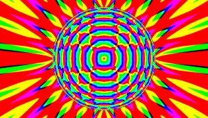 Preview wallpaper circles, shapes, rays, abstraction, bright