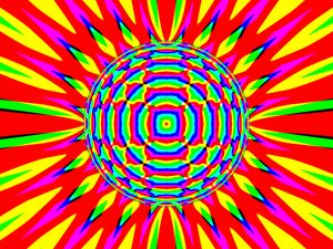Preview wallpaper circles, shapes, rays, abstraction, bright