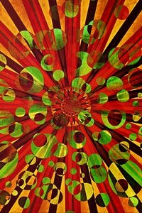Preview wallpaper circles, shapes, rays, abstraction, colorful