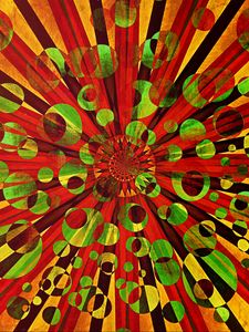 Preview wallpaper circles, shapes, rays, abstraction, colorful