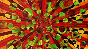 Preview wallpaper circles, shapes, rays, abstraction, colorful