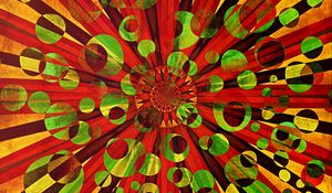 Preview wallpaper circles, shapes, rays, abstraction, colorful