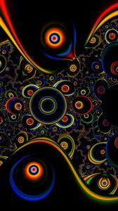 Preview wallpaper circles, shapes, waves, abstraction, colorful