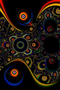 Preview wallpaper circles, shapes, waves, abstraction, colorful
