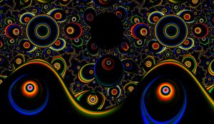 Preview wallpaper circles, shapes, waves, abstraction, colorful