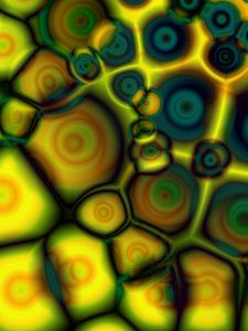 Preview wallpaper circles, shapes, yellow, blue, abstraction
