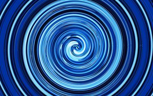 Preview wallpaper circles, spiral, abstraction, blue