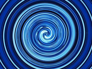 Preview wallpaper circles, spiral, abstraction, blue