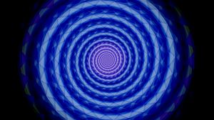 Preview wallpaper circles, spiral, blue, abstraction