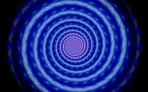 Preview wallpaper circles, spiral, blue, abstraction