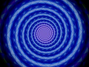 Preview wallpaper circles, spiral, blue, abstraction