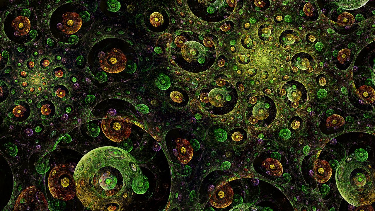 Wallpaper circles, spirals, shapes, transparent, fractal