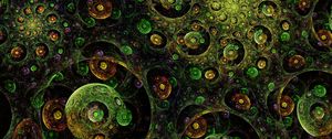 Preview wallpaper circles, spirals, shapes, transparent, fractal