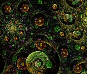 Preview wallpaper circles, spirals, shapes, transparent, fractal