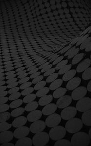 Preview wallpaper circles, surface, black, wavy