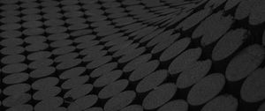 Preview wallpaper circles, surface, black, wavy