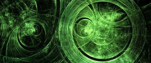 Preview wallpaper circles, transparent, abstraction, green, dark