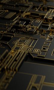 Preview wallpaper circuit, chip, detail, metal, computer, macro