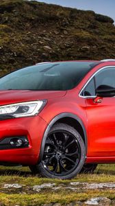 Preview wallpaper citroen, ds 4, crossback, red, side view